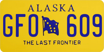 AK license plate GFO609