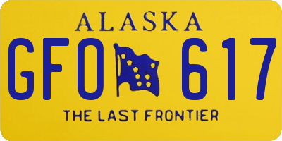 AK license plate GFO617