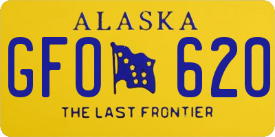 AK license plate GFO620