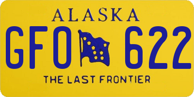 AK license plate GFO622