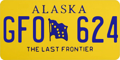 AK license plate GFO624