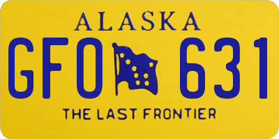AK license plate GFO631
