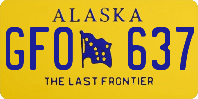 AK license plate GFO637