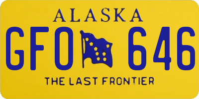 AK license plate GFO646