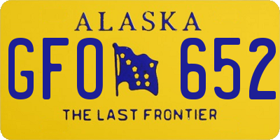 AK license plate GFO652