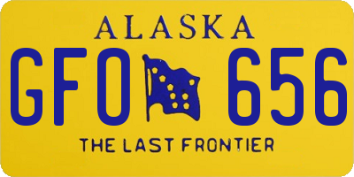 AK license plate GFO656