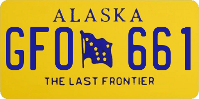 AK license plate GFO661