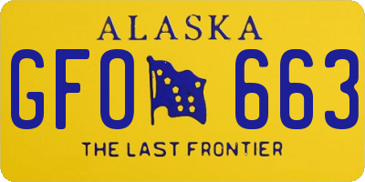 AK license plate GFO663