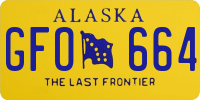 AK license plate GFO664