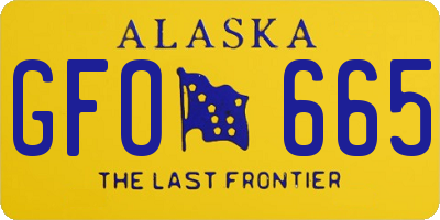 AK license plate GFO665