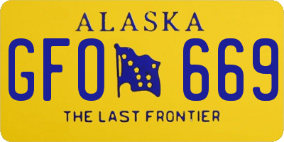 AK license plate GFO669