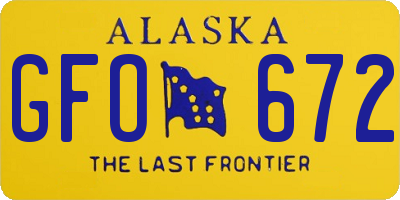 AK license plate GFO672