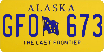 AK license plate GFO673