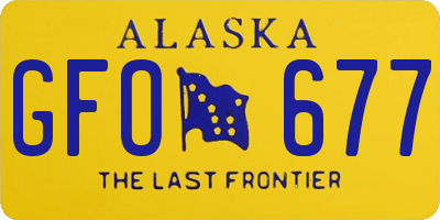 AK license plate GFO677