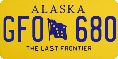 AK license plate GFO680