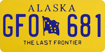 AK license plate GFO681