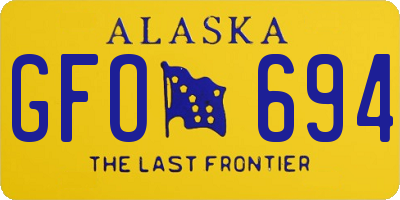 AK license plate GFO694