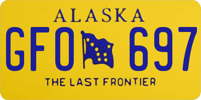 AK license plate GFO697
