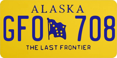 AK license plate GFO708