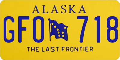 AK license plate GFO718
