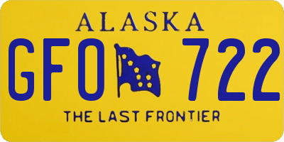 AK license plate GFO722