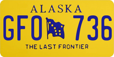 AK license plate GFO736