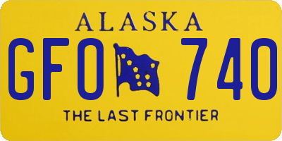 AK license plate GFO740