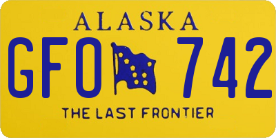 AK license plate GFO742