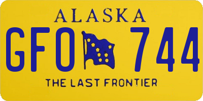 AK license plate GFO744