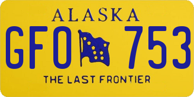 AK license plate GFO753