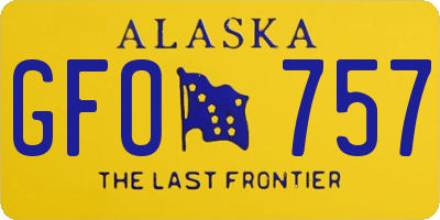 AK license plate GFO757