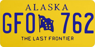 AK license plate GFO762