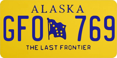 AK license plate GFO769