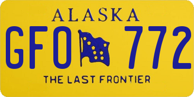 AK license plate GFO772