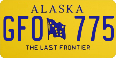 AK license plate GFO775