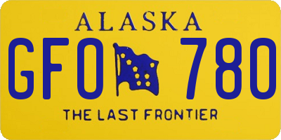 AK license plate GFO780