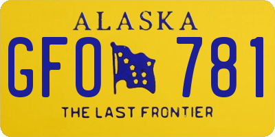 AK license plate GFO781