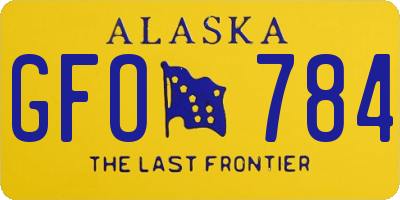AK license plate GFO784