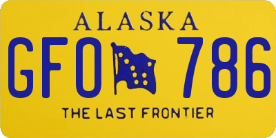 AK license plate GFO786