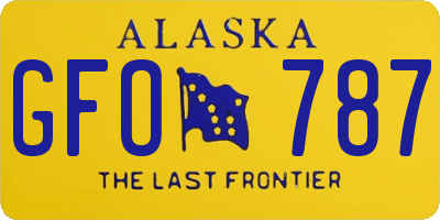AK license plate GFO787