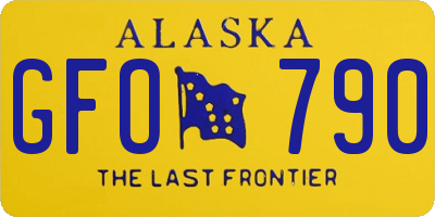AK license plate GFO790