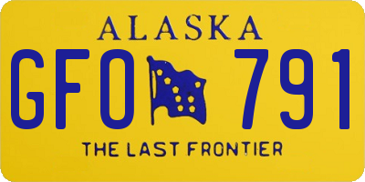 AK license plate GFO791