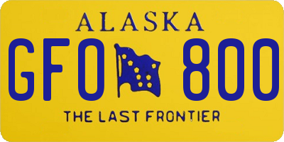 AK license plate GFO800