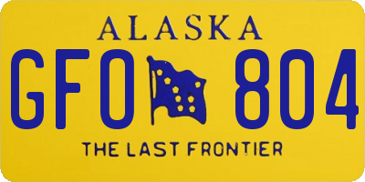 AK license plate GFO804