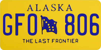 AK license plate GFO806