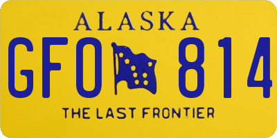 AK license plate GFO814