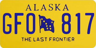 AK license plate GFO817