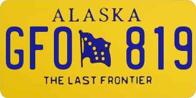 AK license plate GFO819