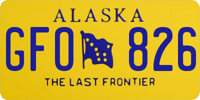 AK license plate GFO826