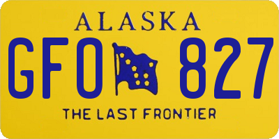 AK license plate GFO827
